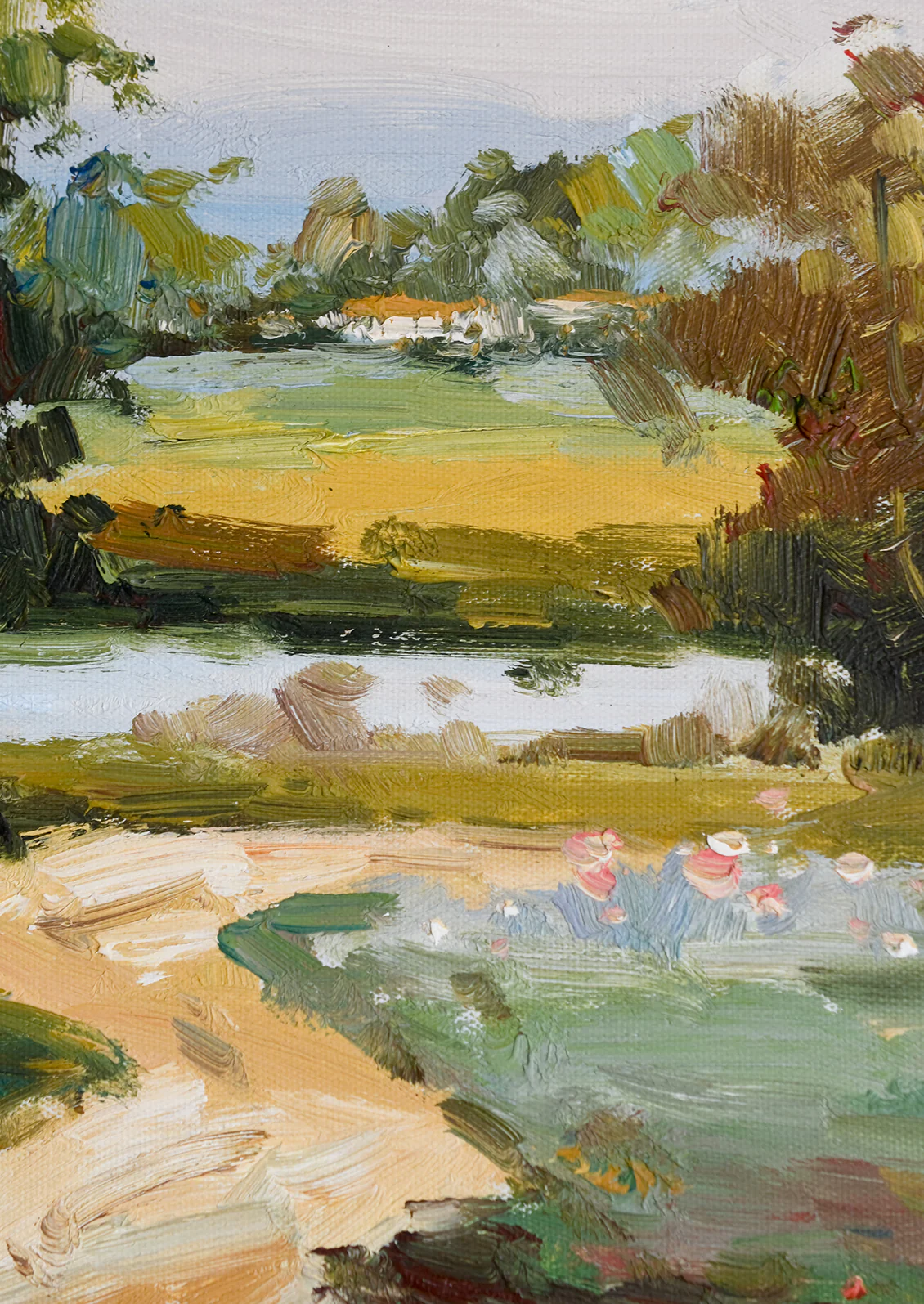 Framed Oil Landscape Painting, Countryside IV - Image 3