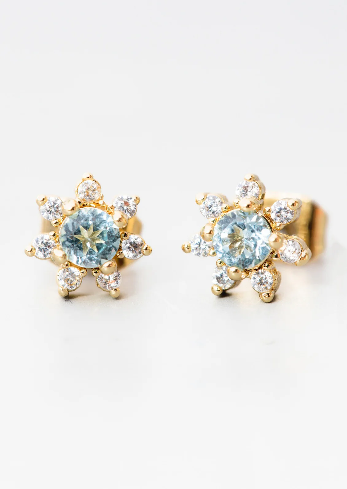 Gemstone Bloom Stud Earrings - Image 2