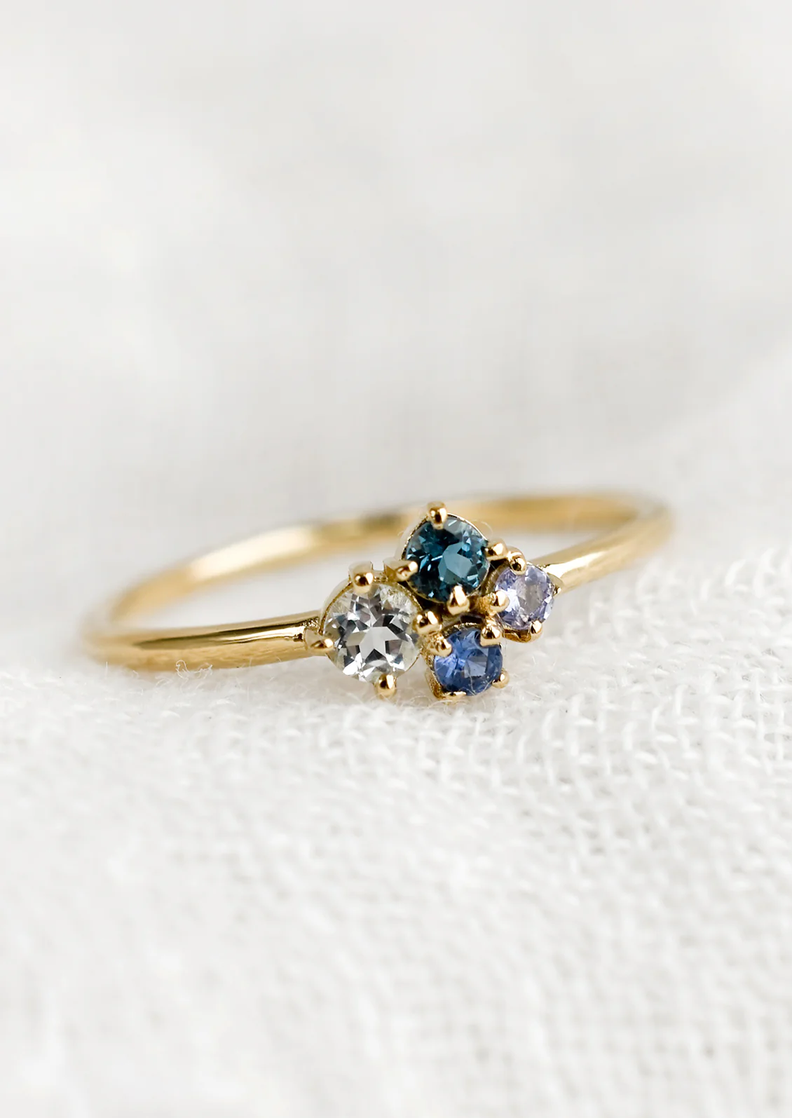 Clustered Blues Ring