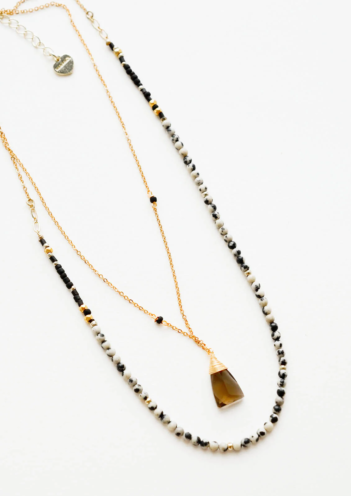 Gemstone Pendulum Layered Necklace - Image 3