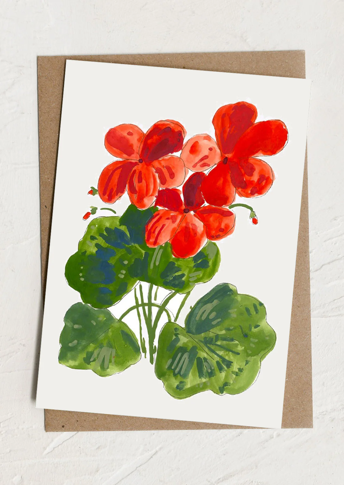 Geranium Bunch Card