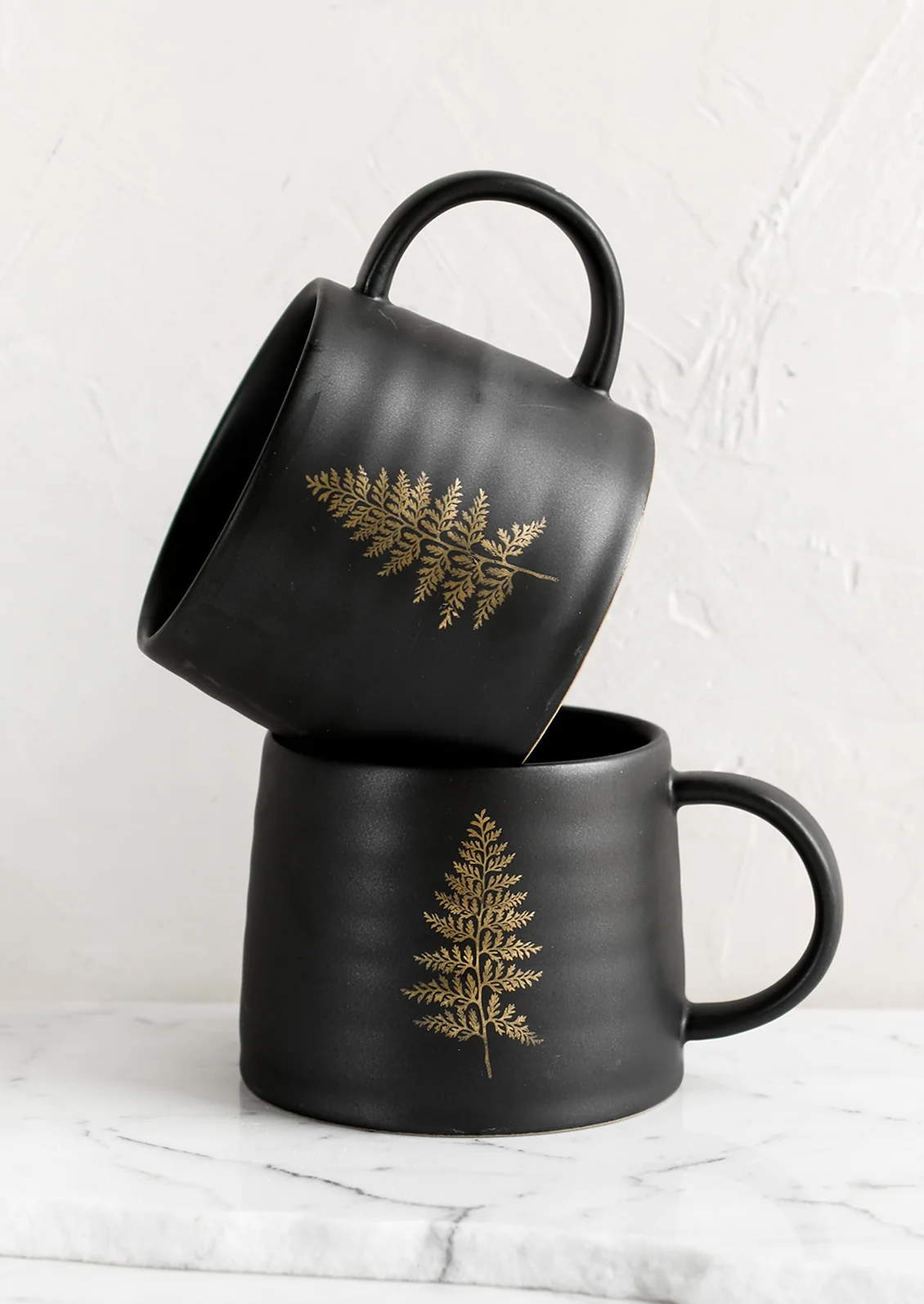 Gilded Fern Ceramic Mug - Image 2