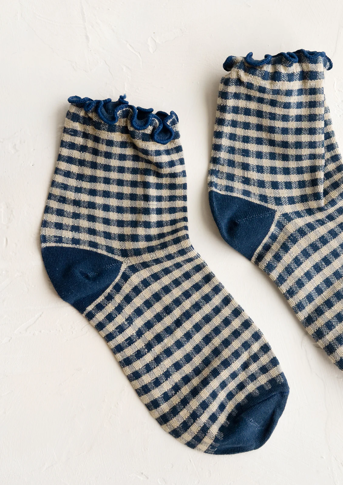 Gingham Ruffle Ankle Socks - Image 6