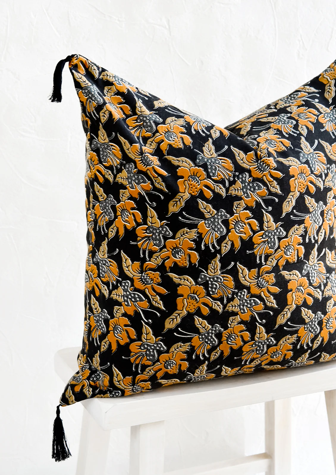 Golden Poppies Cotton Pillow