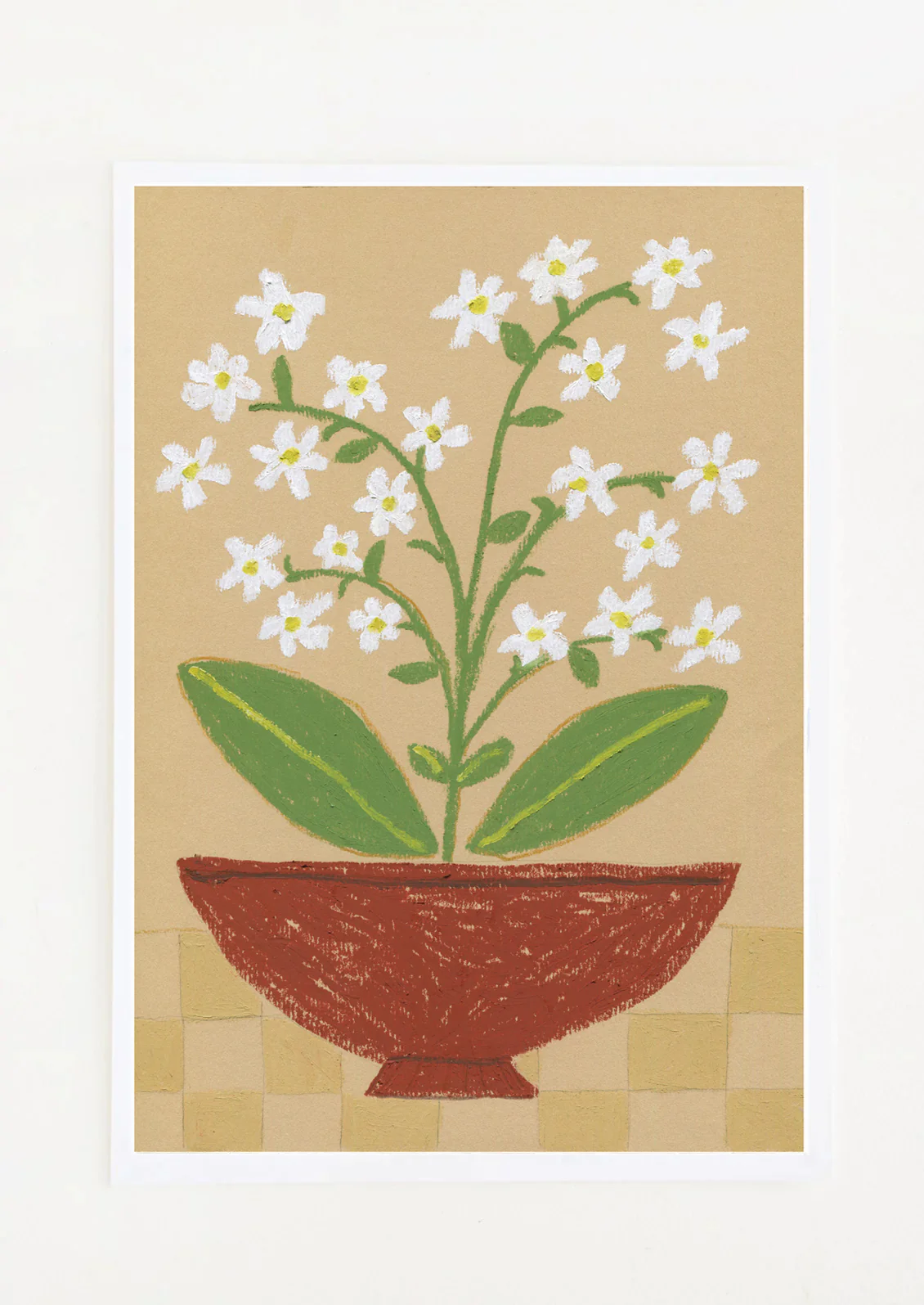 Grow / White Flowers Print