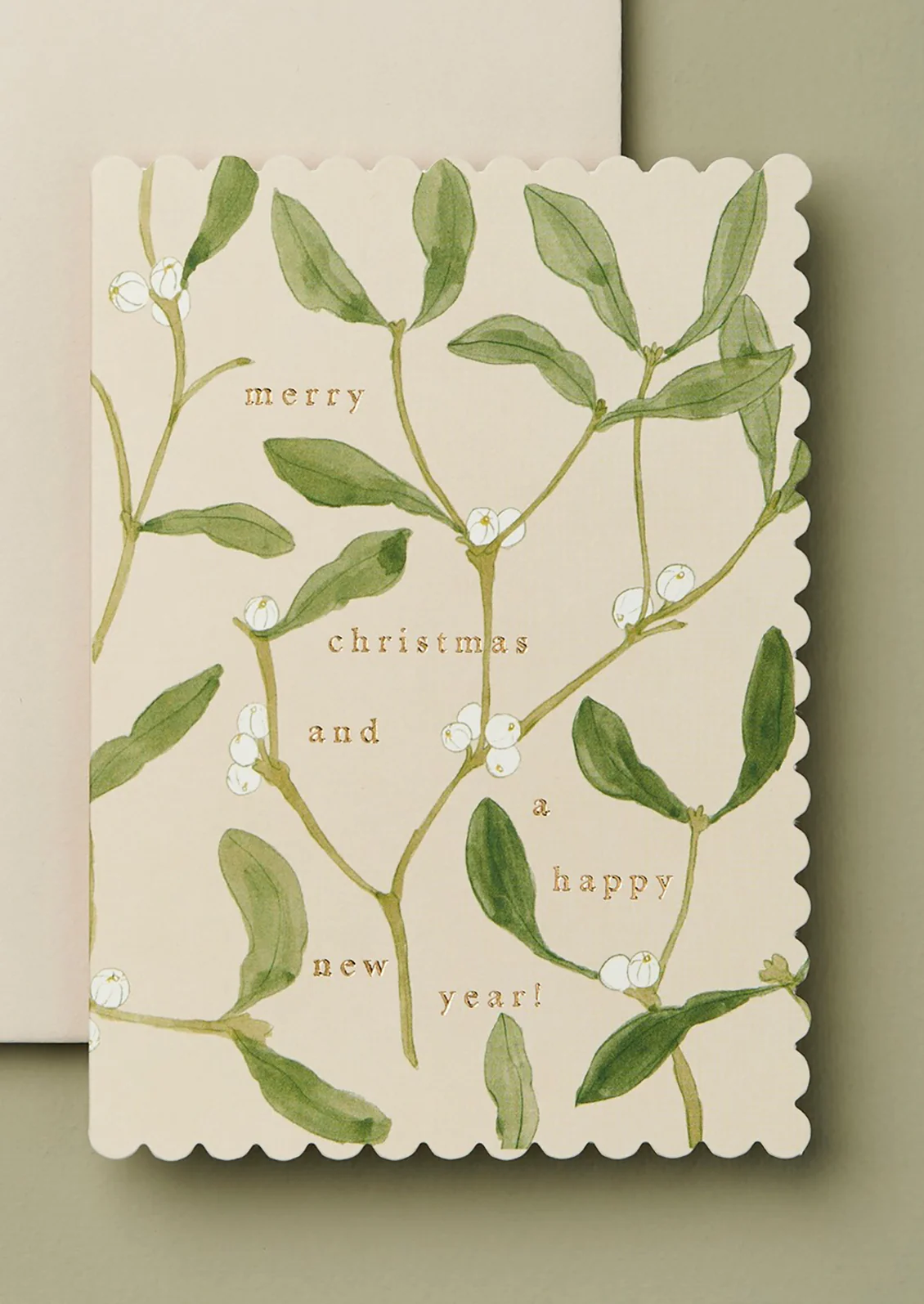 Happy Holidays Mistletoe Card