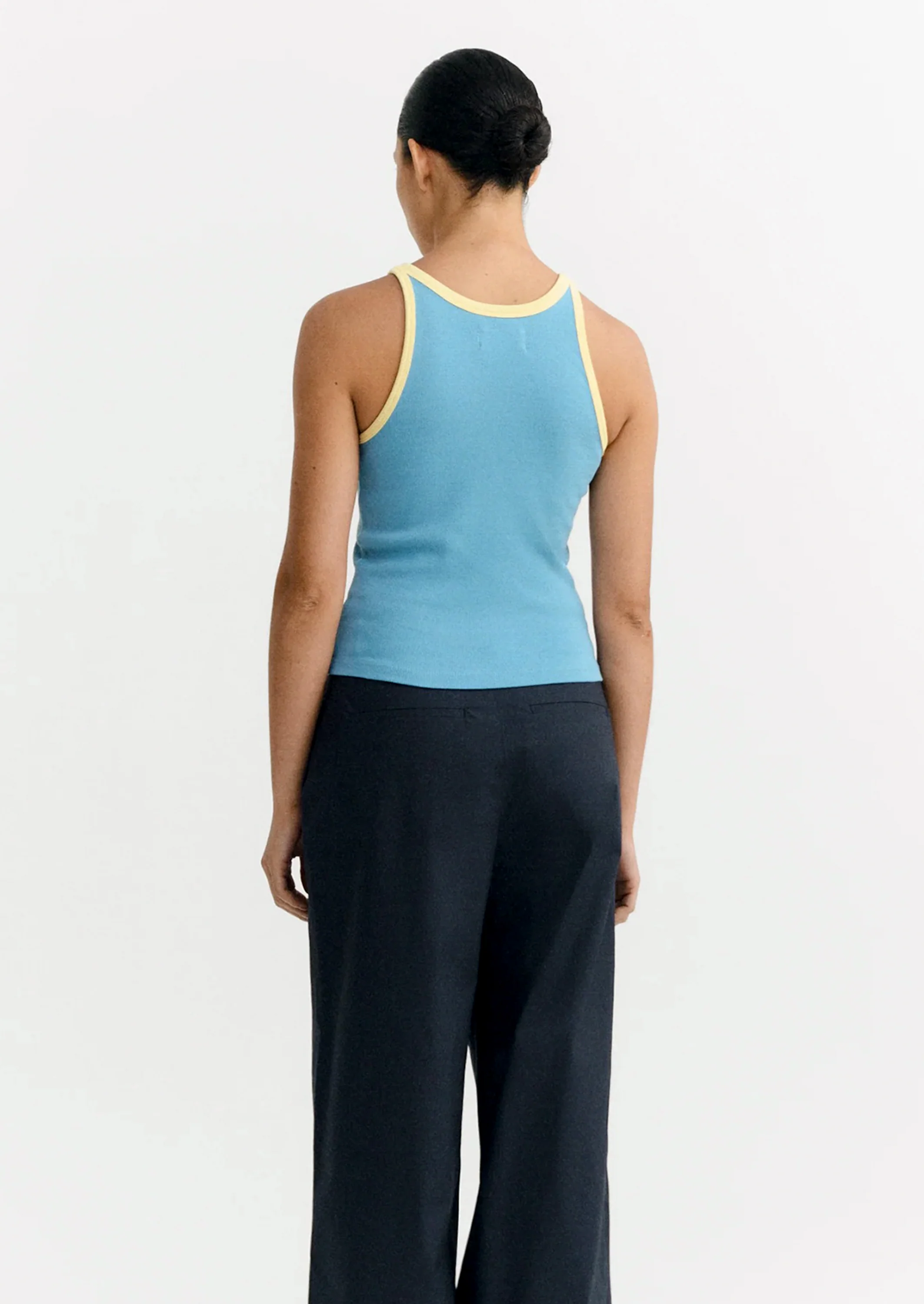 Harriet Contrast Cotton Tank - Image 5
