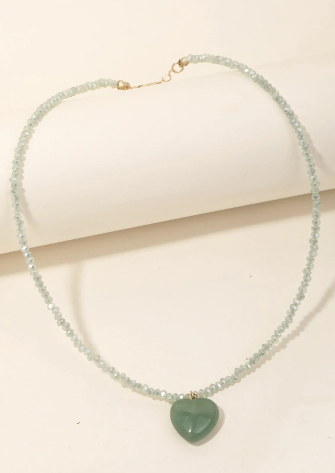 Heart Charm Beaded Necklace - Image 2