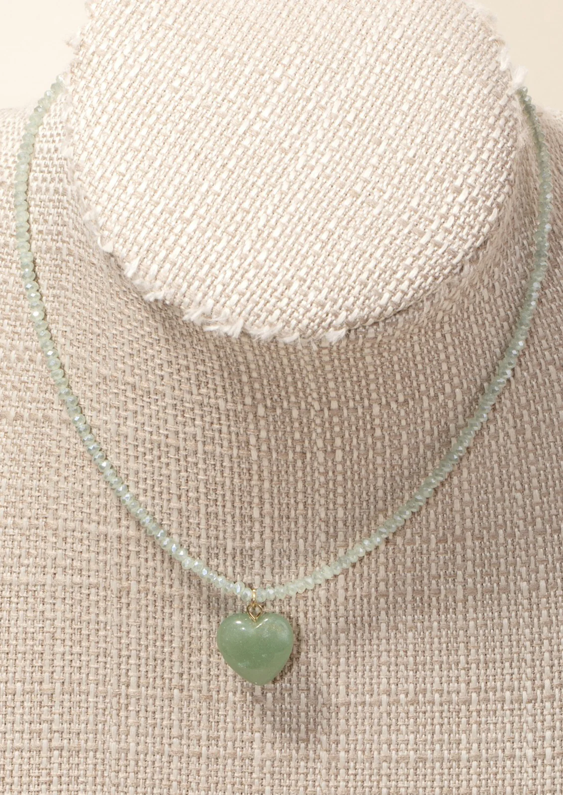 Heart Charm Beaded Necklace - Image 3