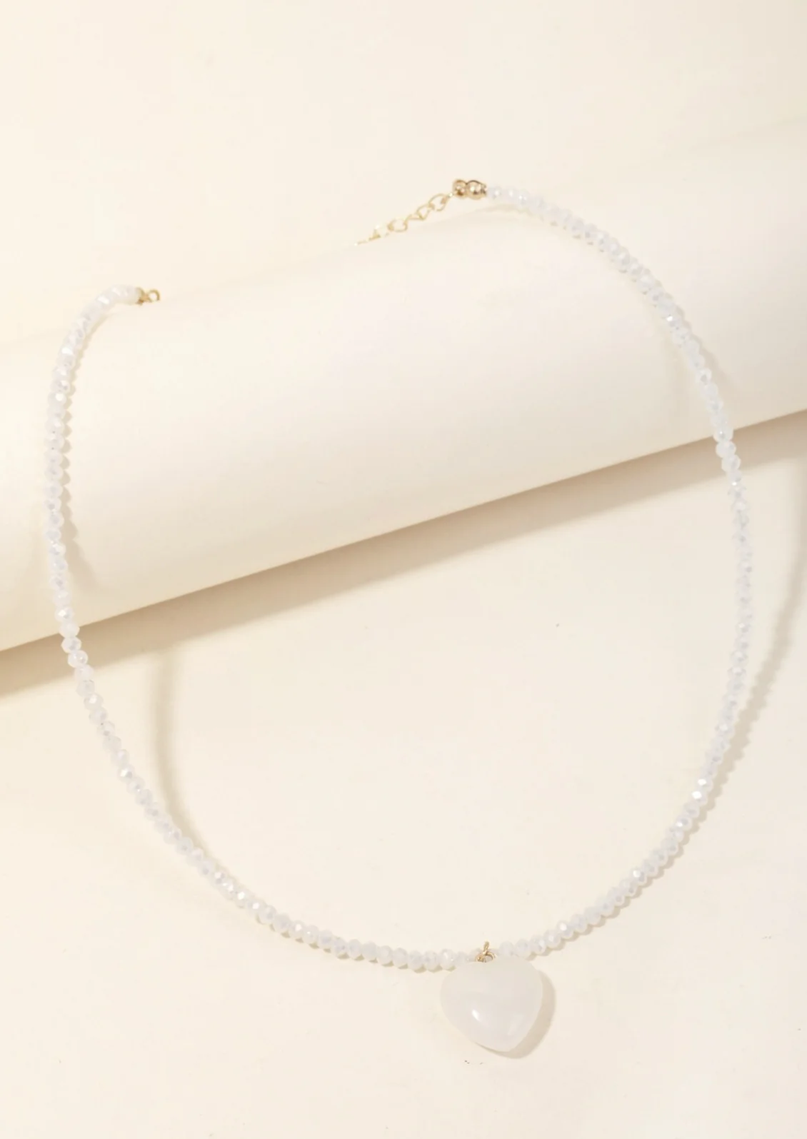 Heart Charm Beaded Necklace - Image 4