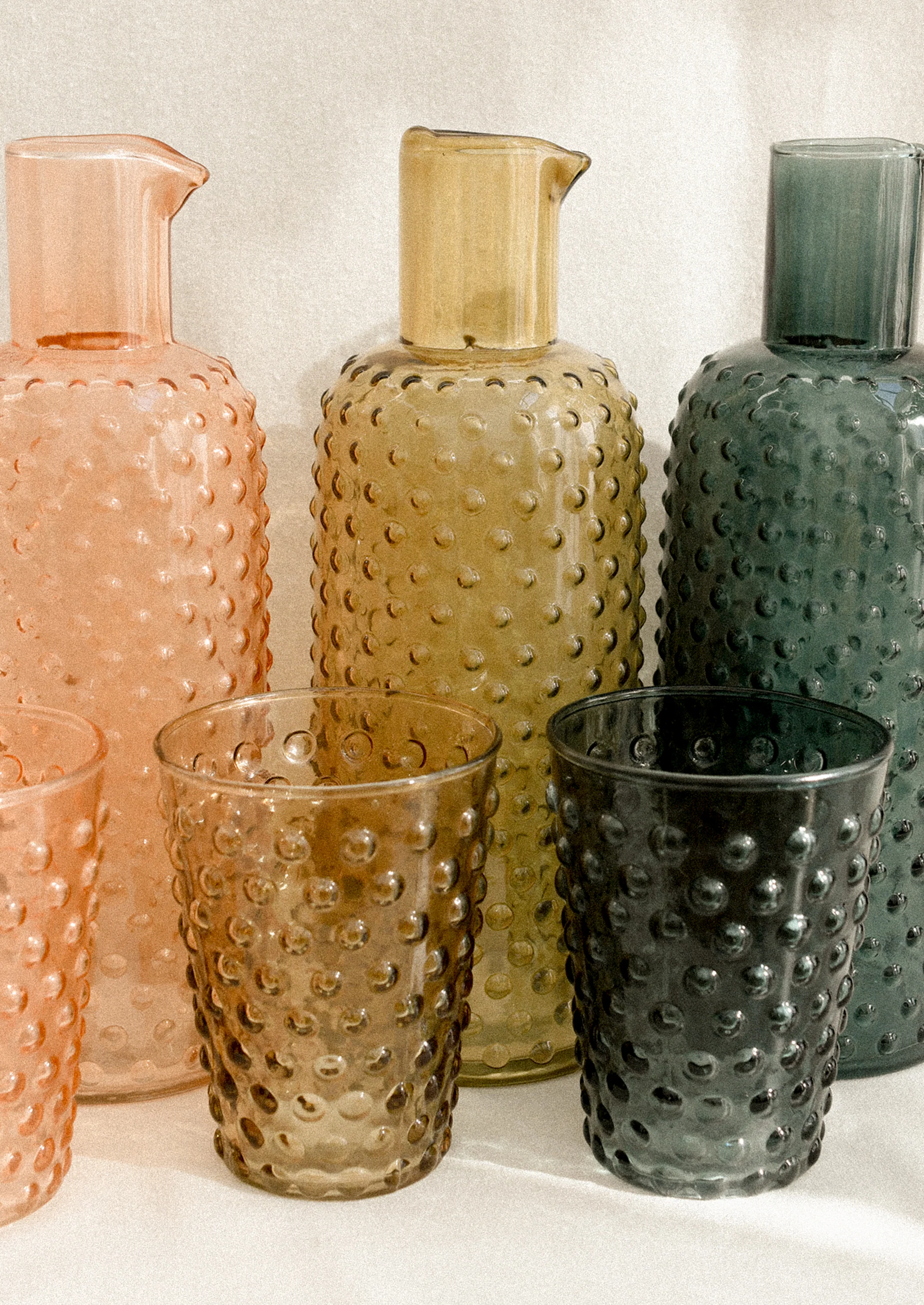 Jewel Hobnail Glass Carafe - Image 3