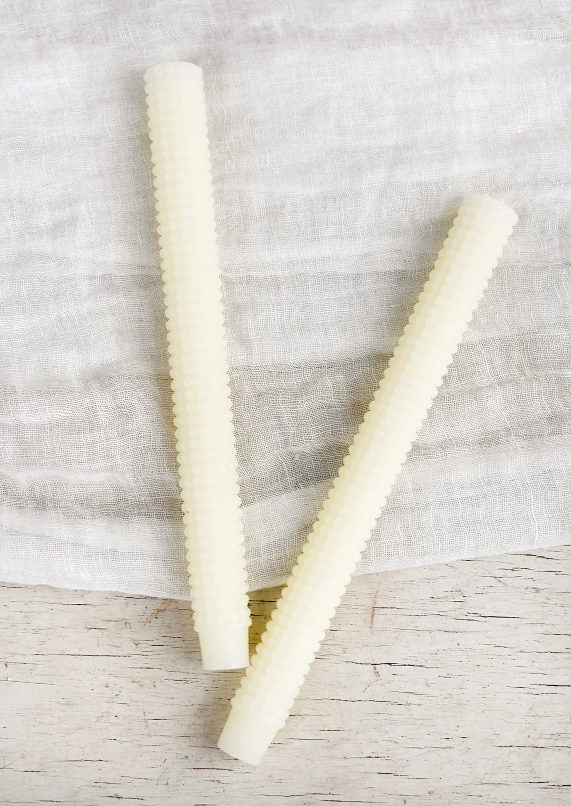 Hobnail Textured Taper Candle - Image 3