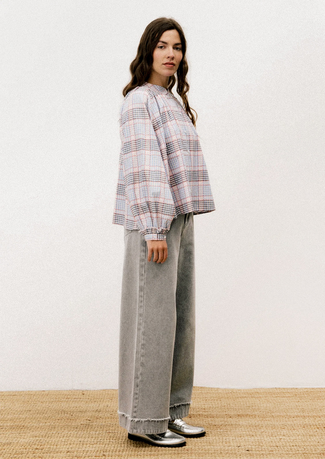 Ingrid Check Blouse - Image 2