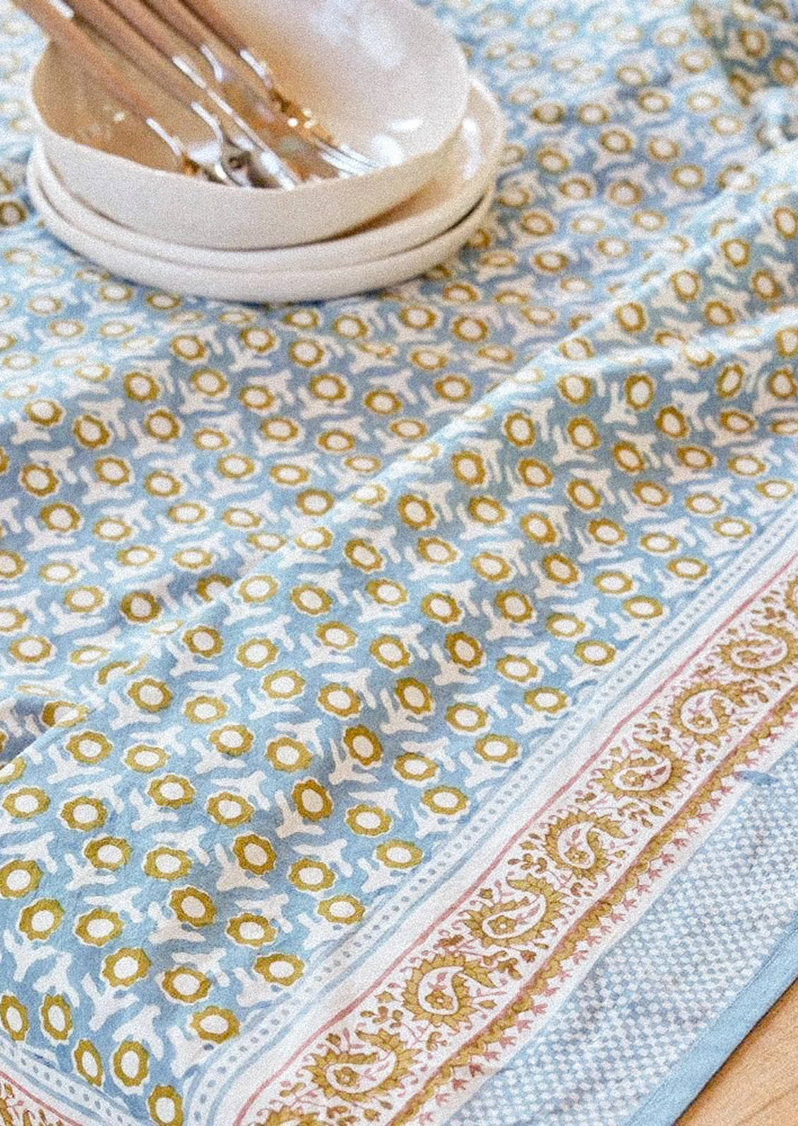 Isha Block Printed Tablecloth - Image 2