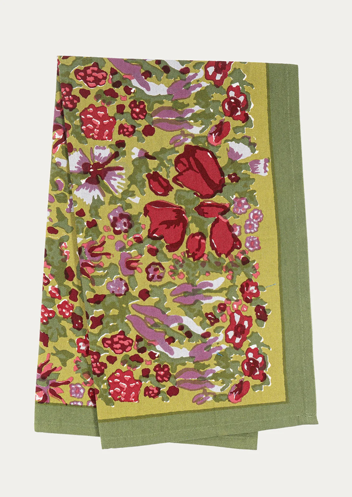 Jardin de Rouge Tea Towel