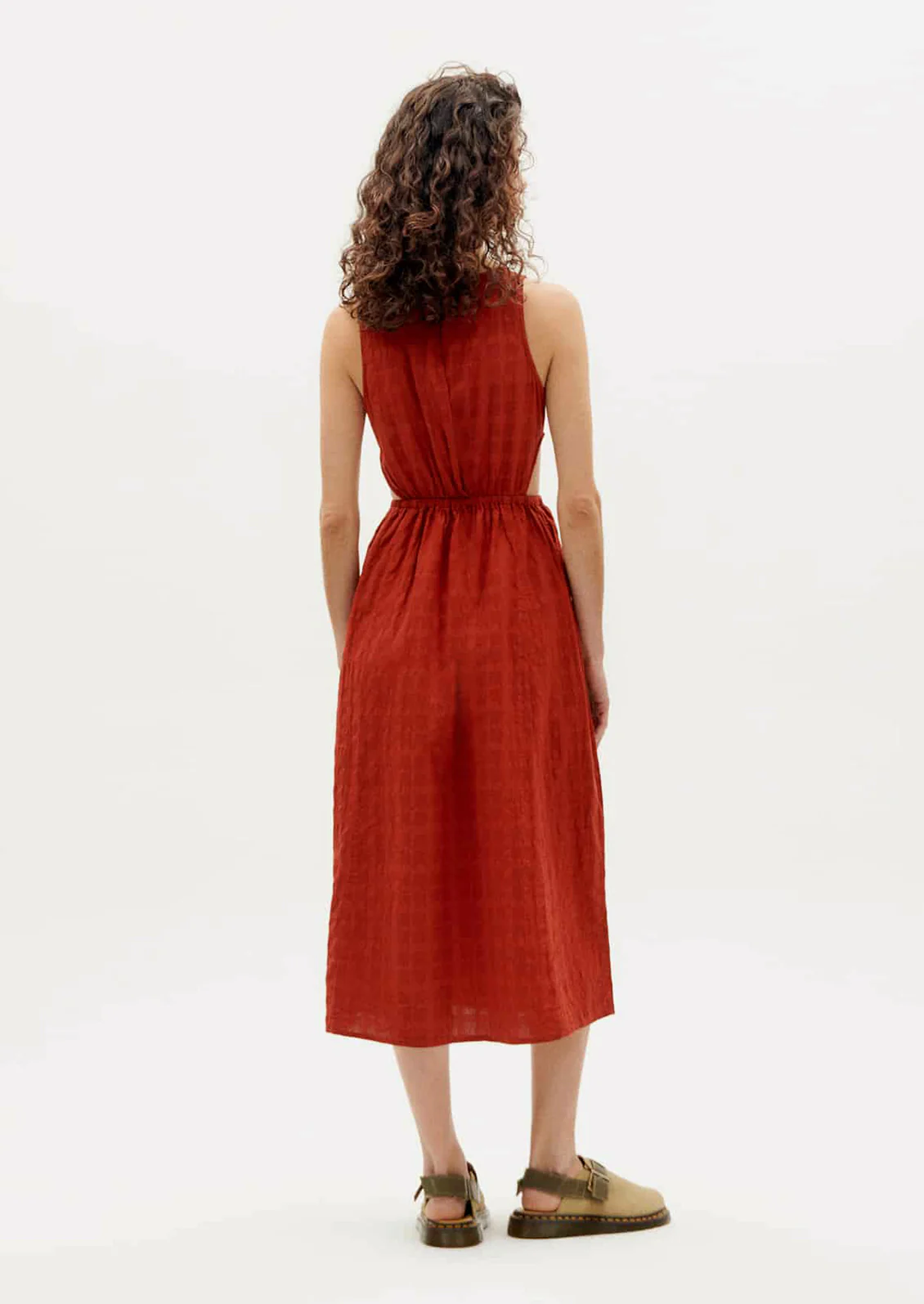 Kin Dress in Red Cuadrito - Image 5