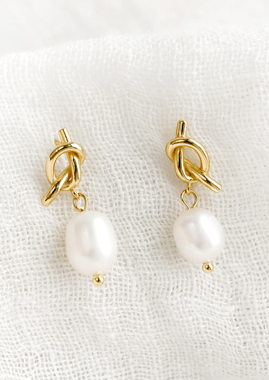 Knotted Pearl Earrings