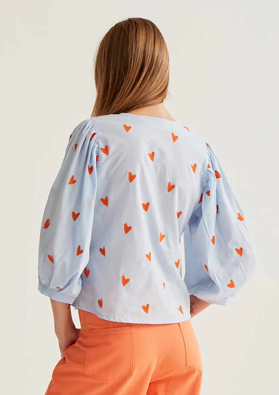 Kokoro Heart Embroidered Blouse - Image 4
