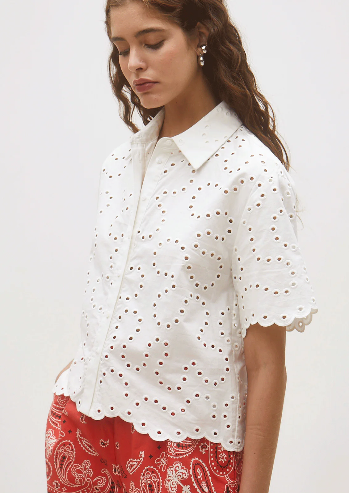Lenka Eyelet Short Sleeve Shirt - Image 2