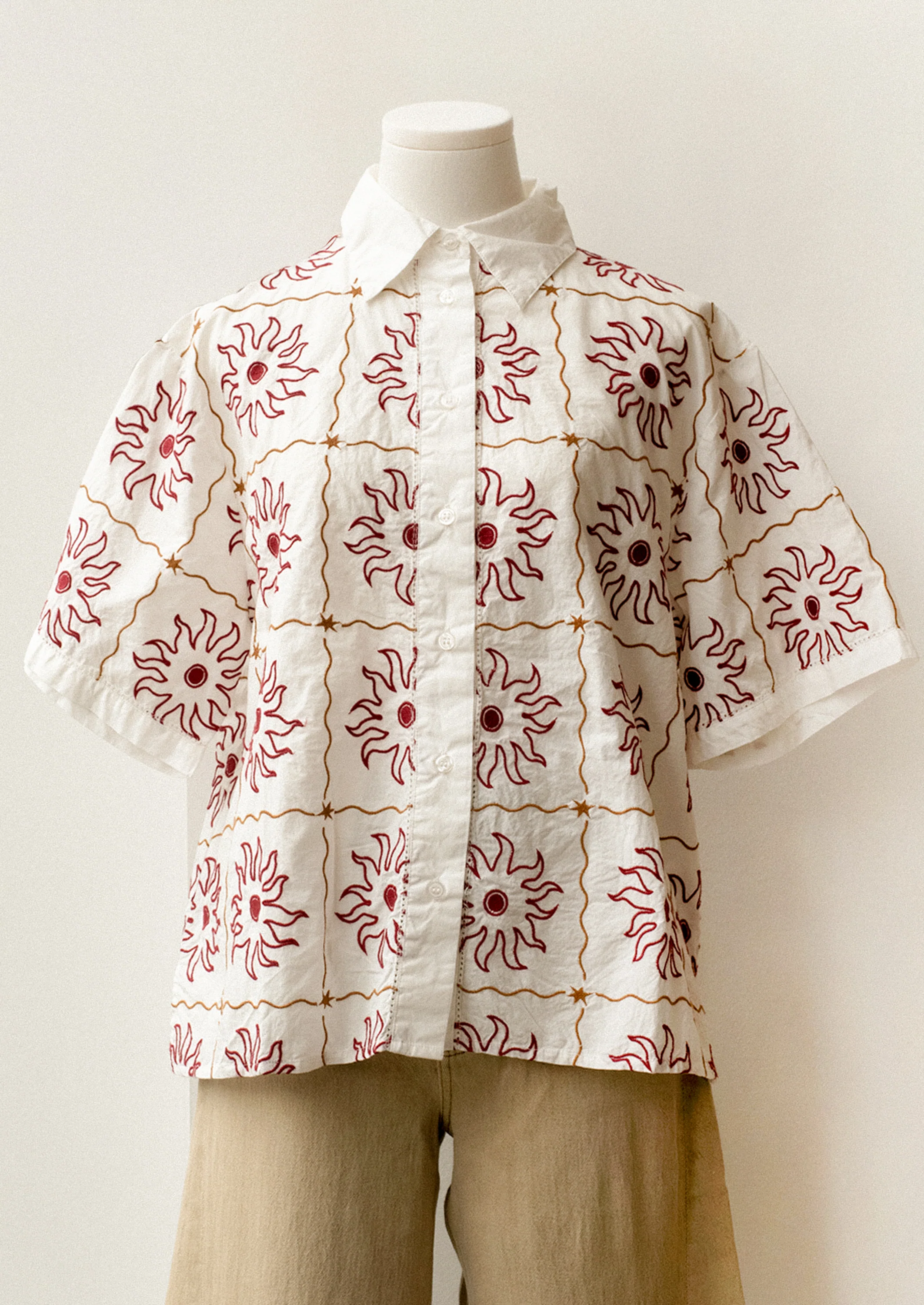 Leon Embroidered Button Down