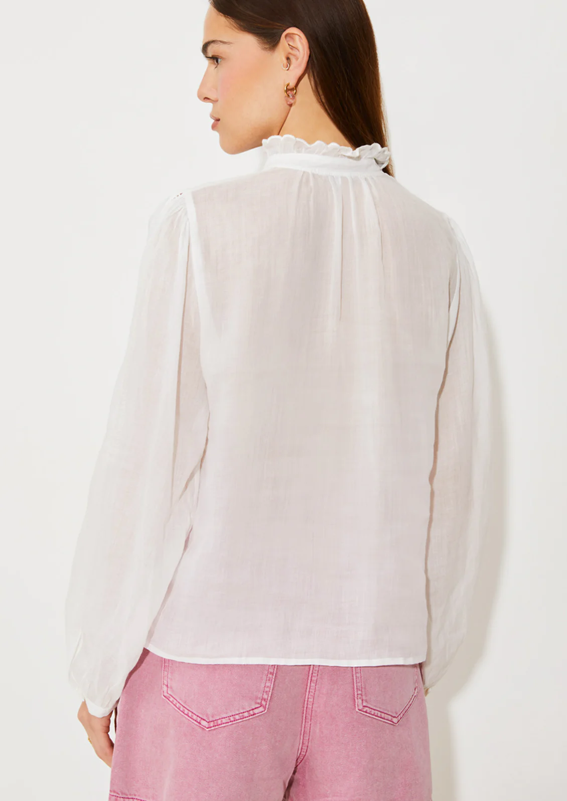 Leony Cutwork Linen Blouse - Image 3
