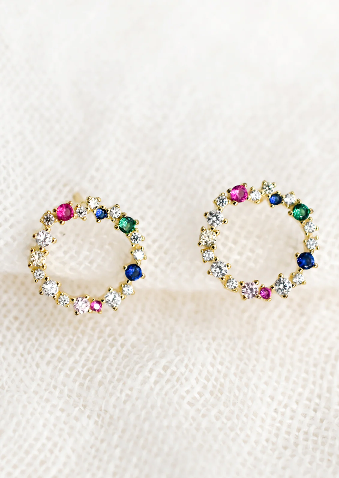 Litebrite Circle Stud Earrings