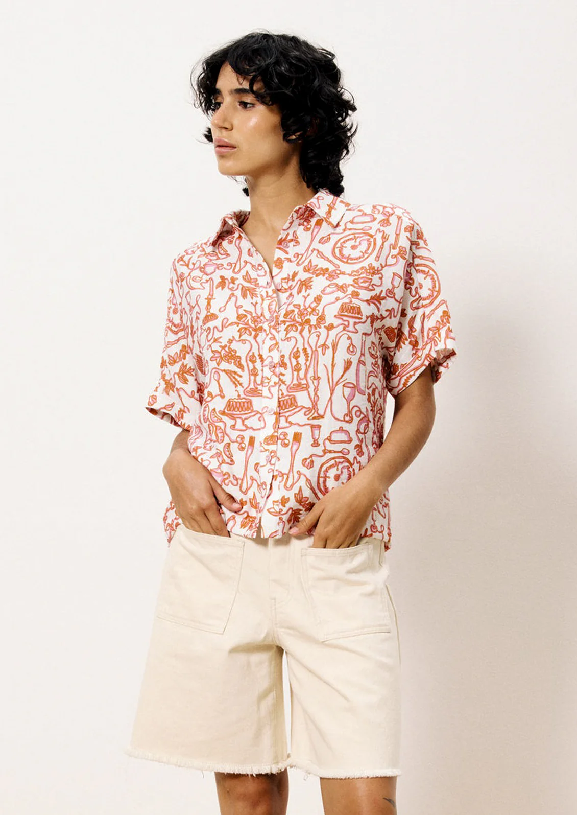 Aldora Printed Button Down - Image 2