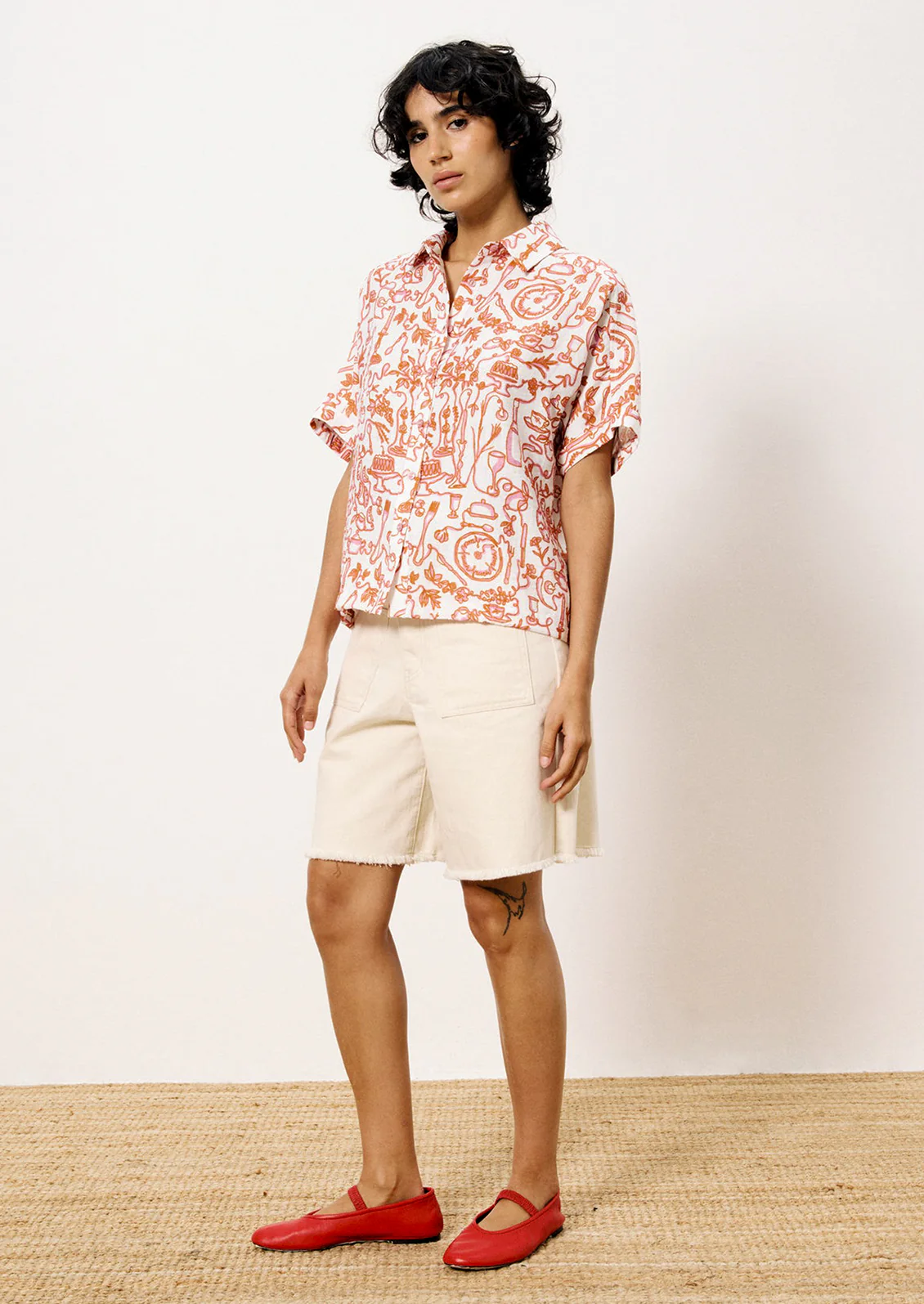 Aldora Printed Button Down - Image 3