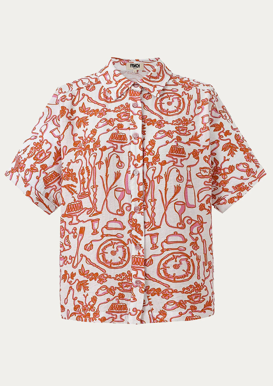 Aldora Printed Button Down - Image 4