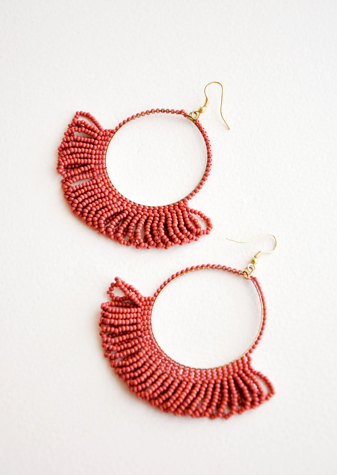 Loop Beaded Hoop Earrings
