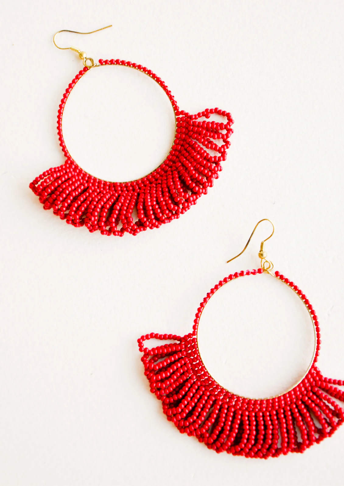 Loop Beaded Hoop Earrings - Image 3