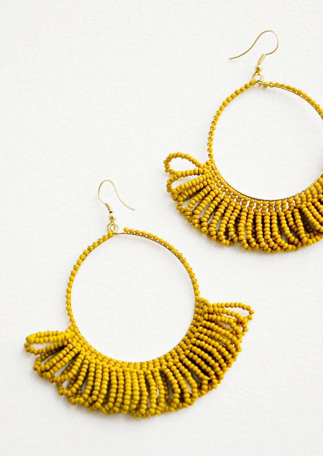 Loop Beaded Hoop Earrings - Image 4