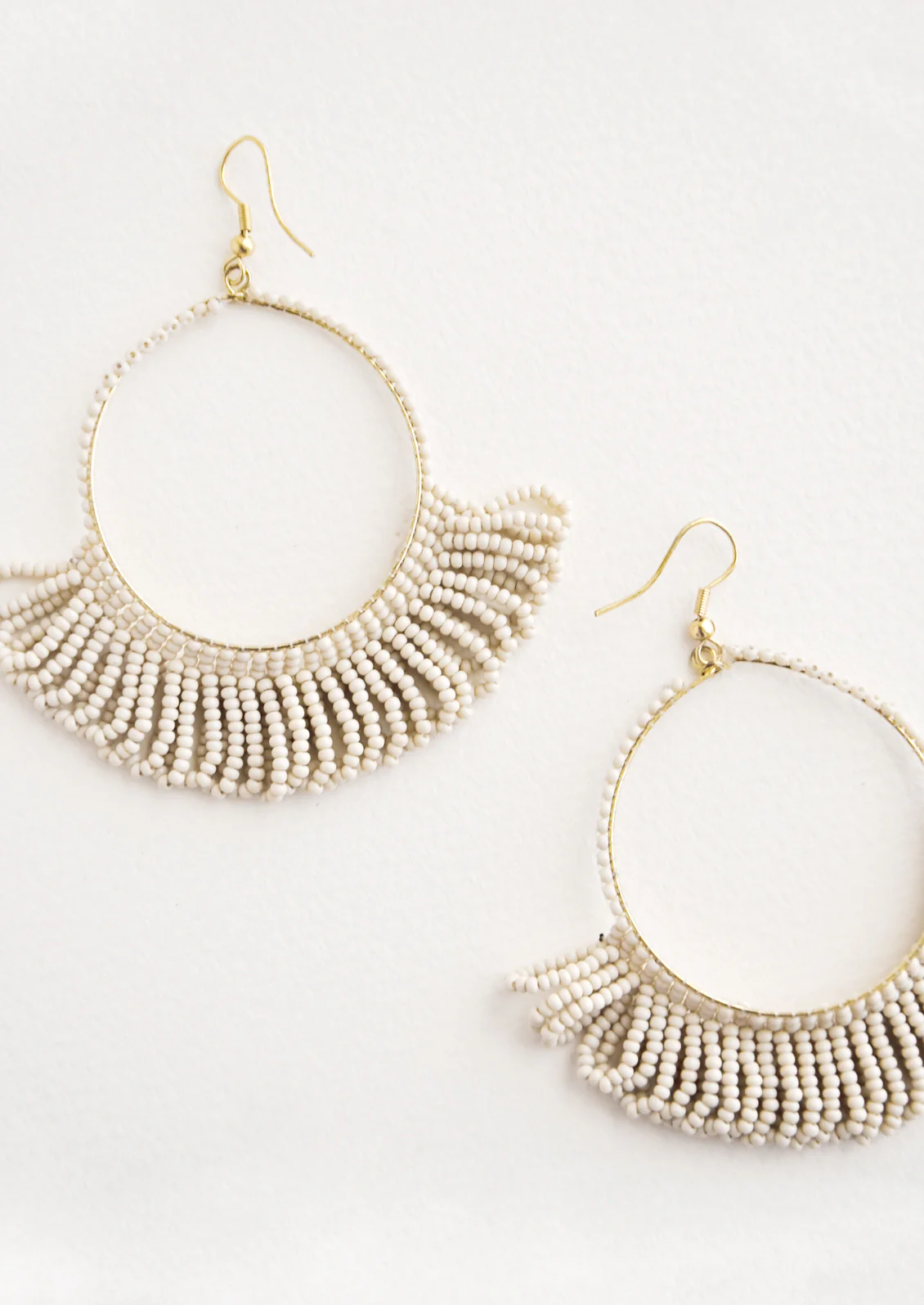 Loop Beaded Hoop Earrings - Image 5