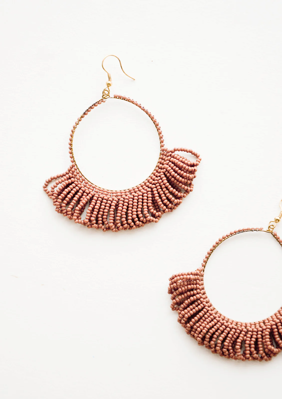 Loop Beaded Hoop Earrings - Image 6
