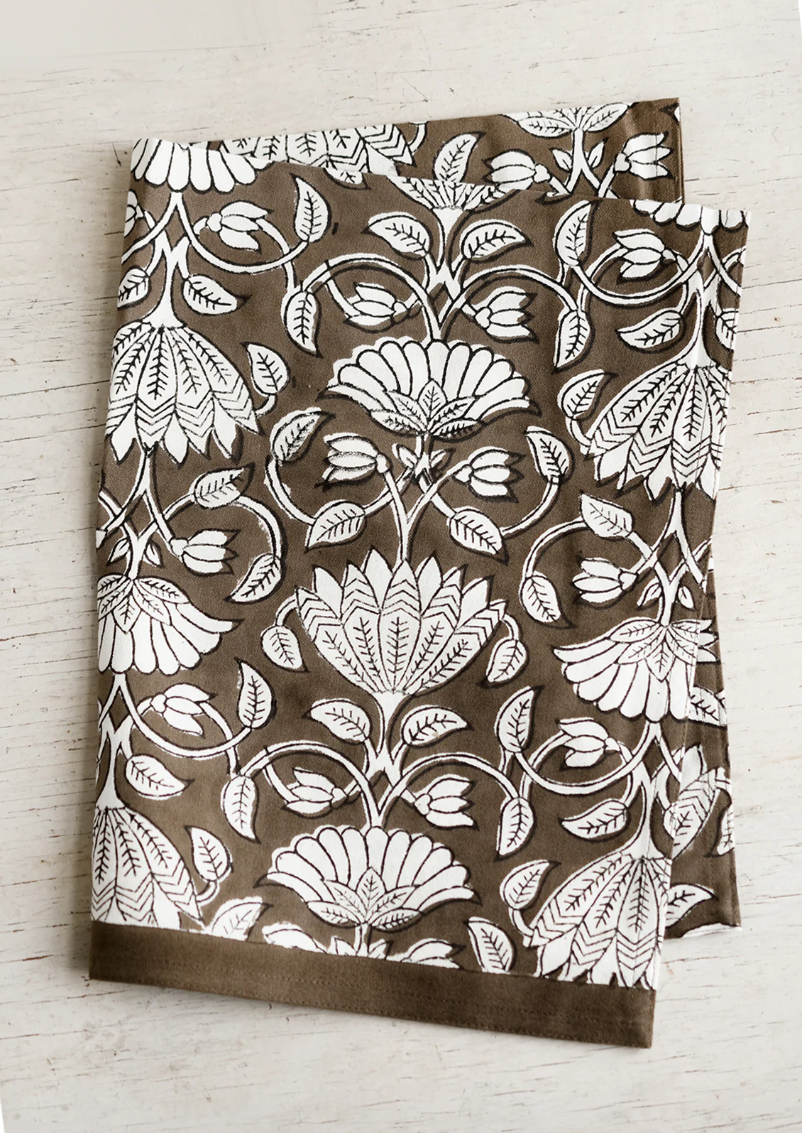 Lotus Print Tea Towel