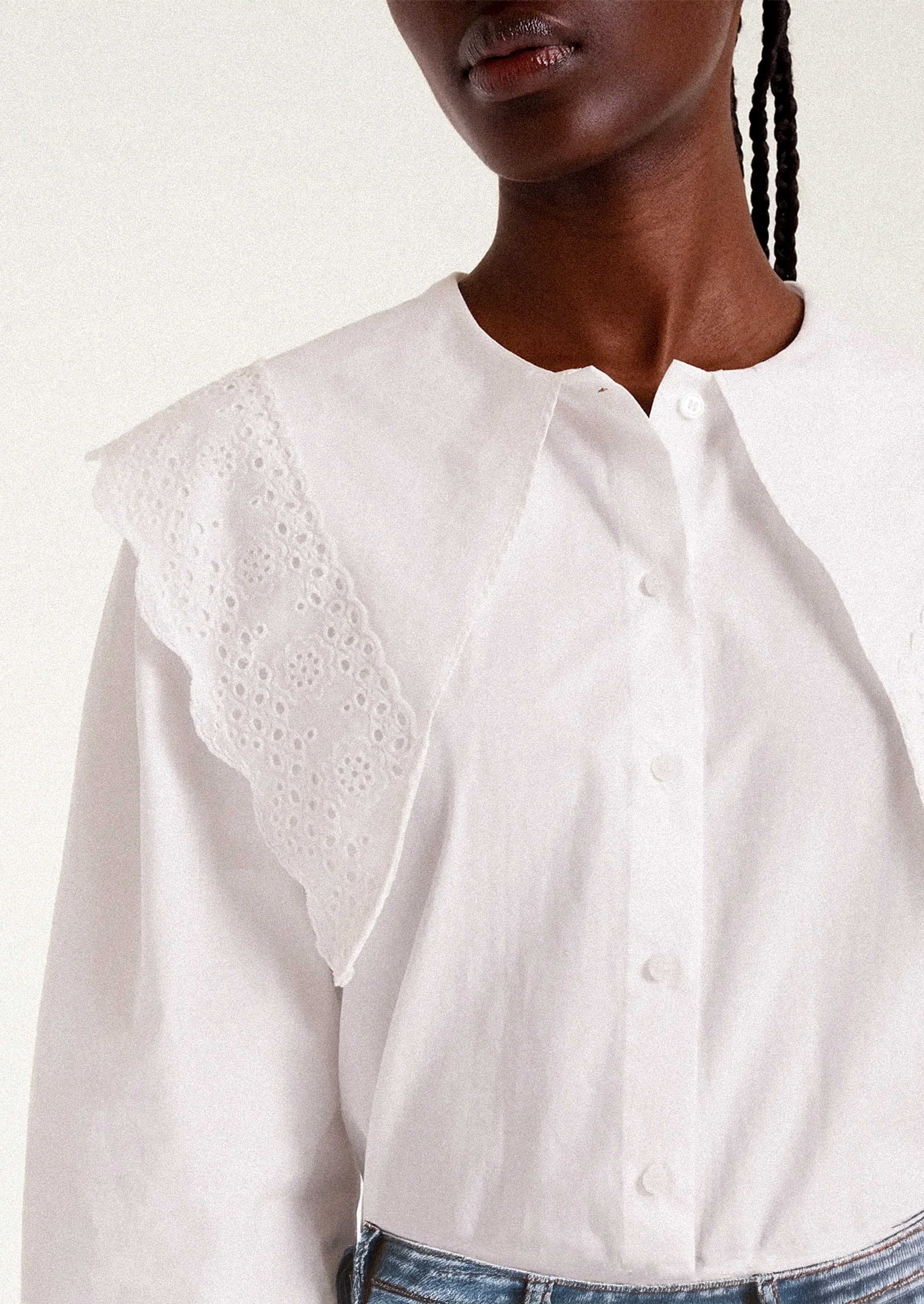 Lucia Eyelet Collar Blouse