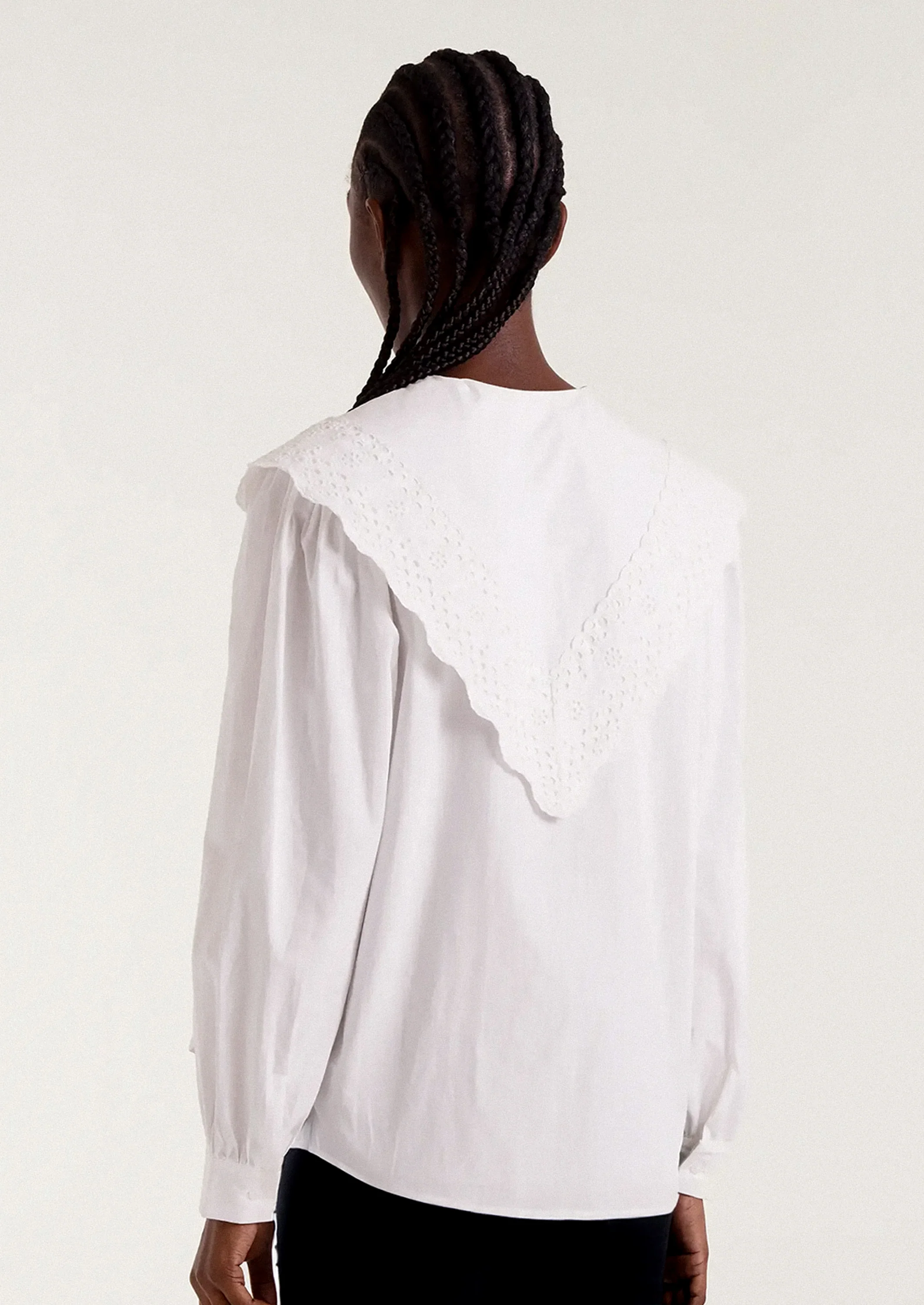 Lucia Eyelet Collar Blouse - Image 2