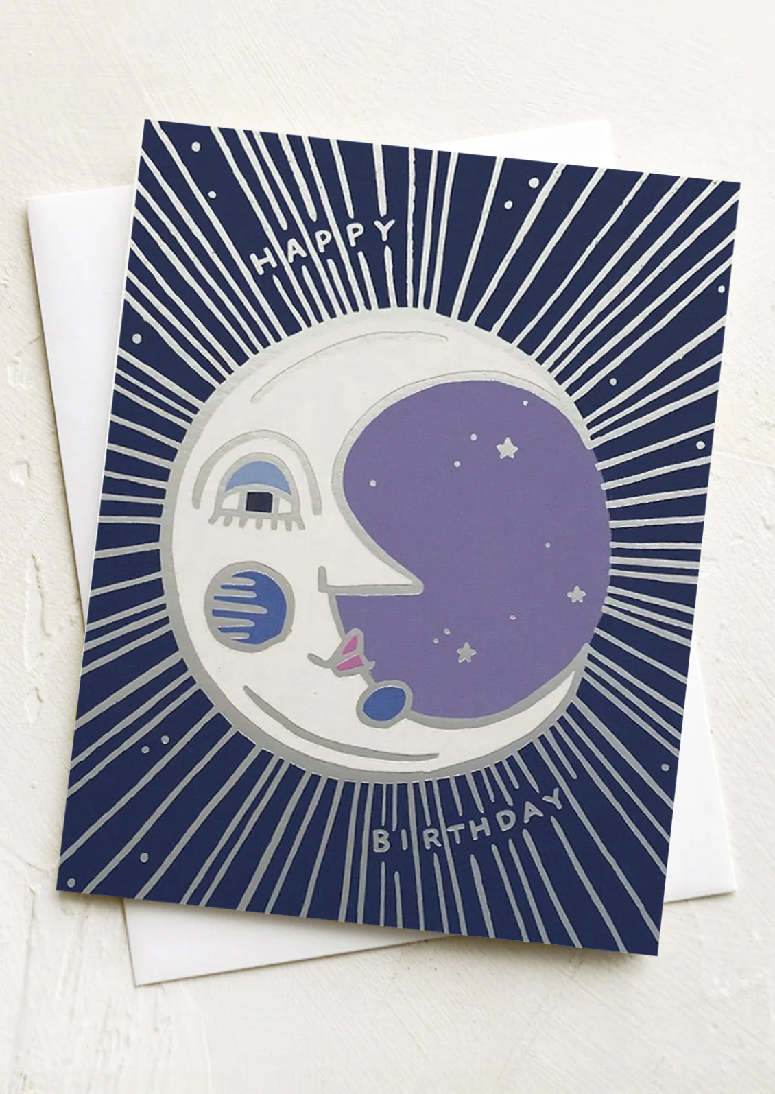 Man In The Moon Birthday Card