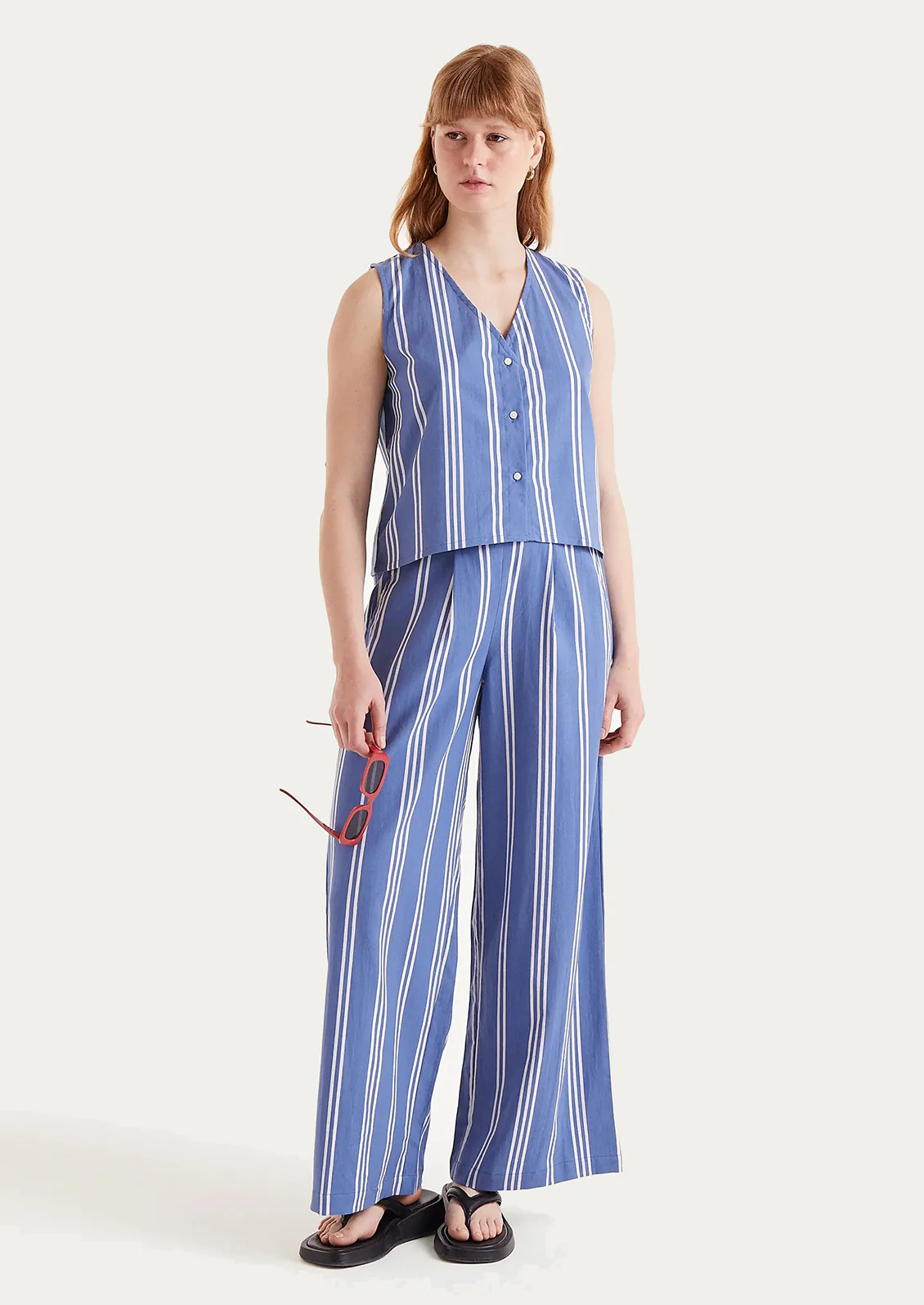 Margaret Striped Cotton Tank - Image 3