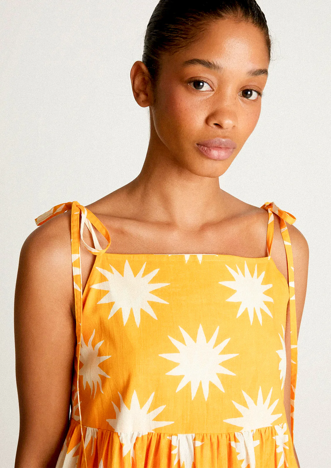 Marisol Tie Shoulder Dress in Big Sun - Image 2