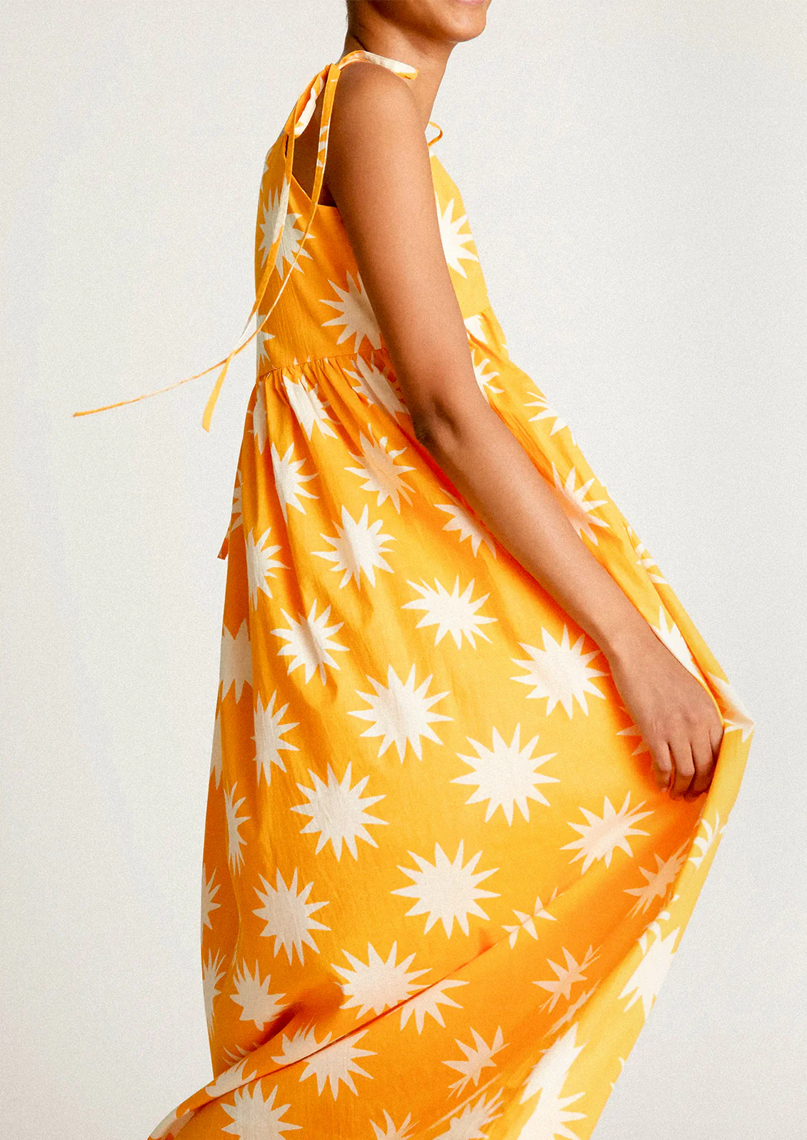 Marisol Tie Shoulder Dress in Big Sun - Image 3