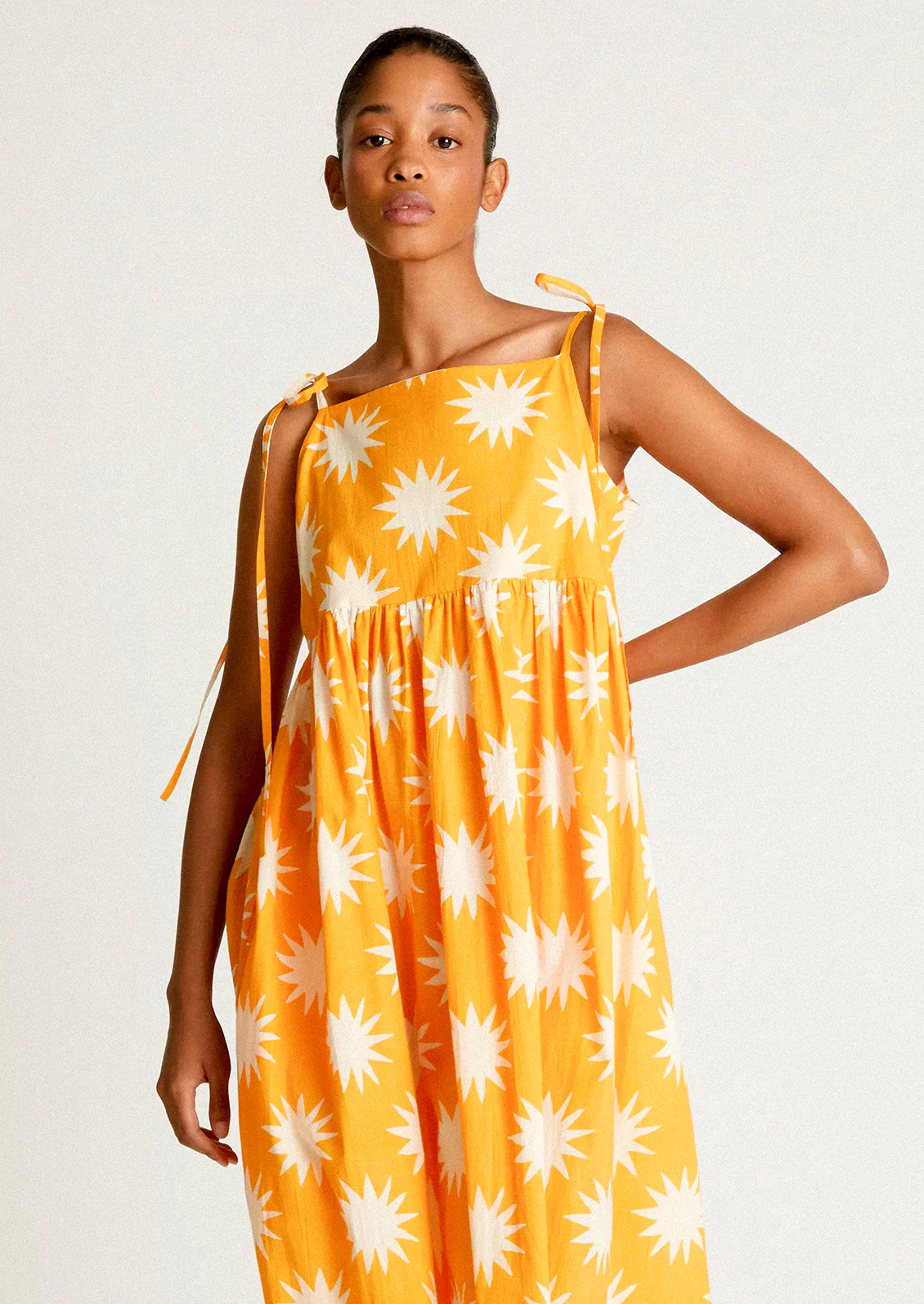 Marisol Tie Shoulder Dress in Big Sun - Image 5