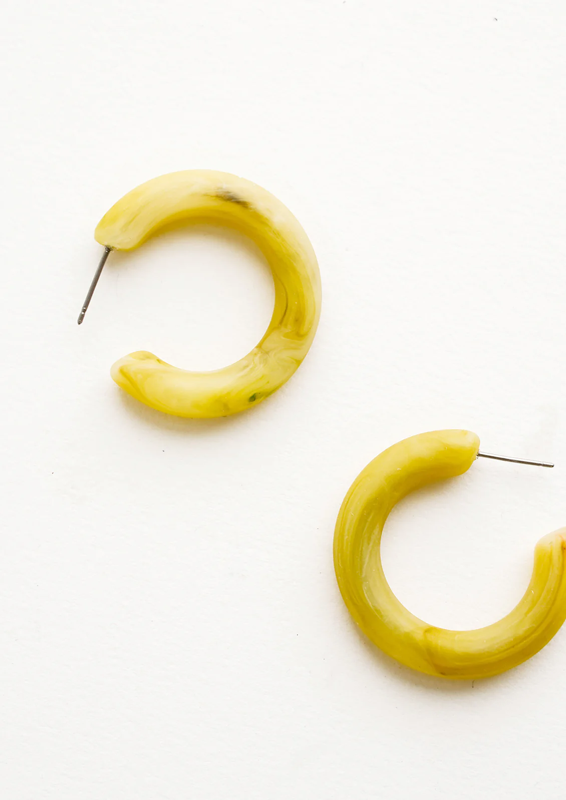 Matte Resin Hoop Earrings - Image 2
