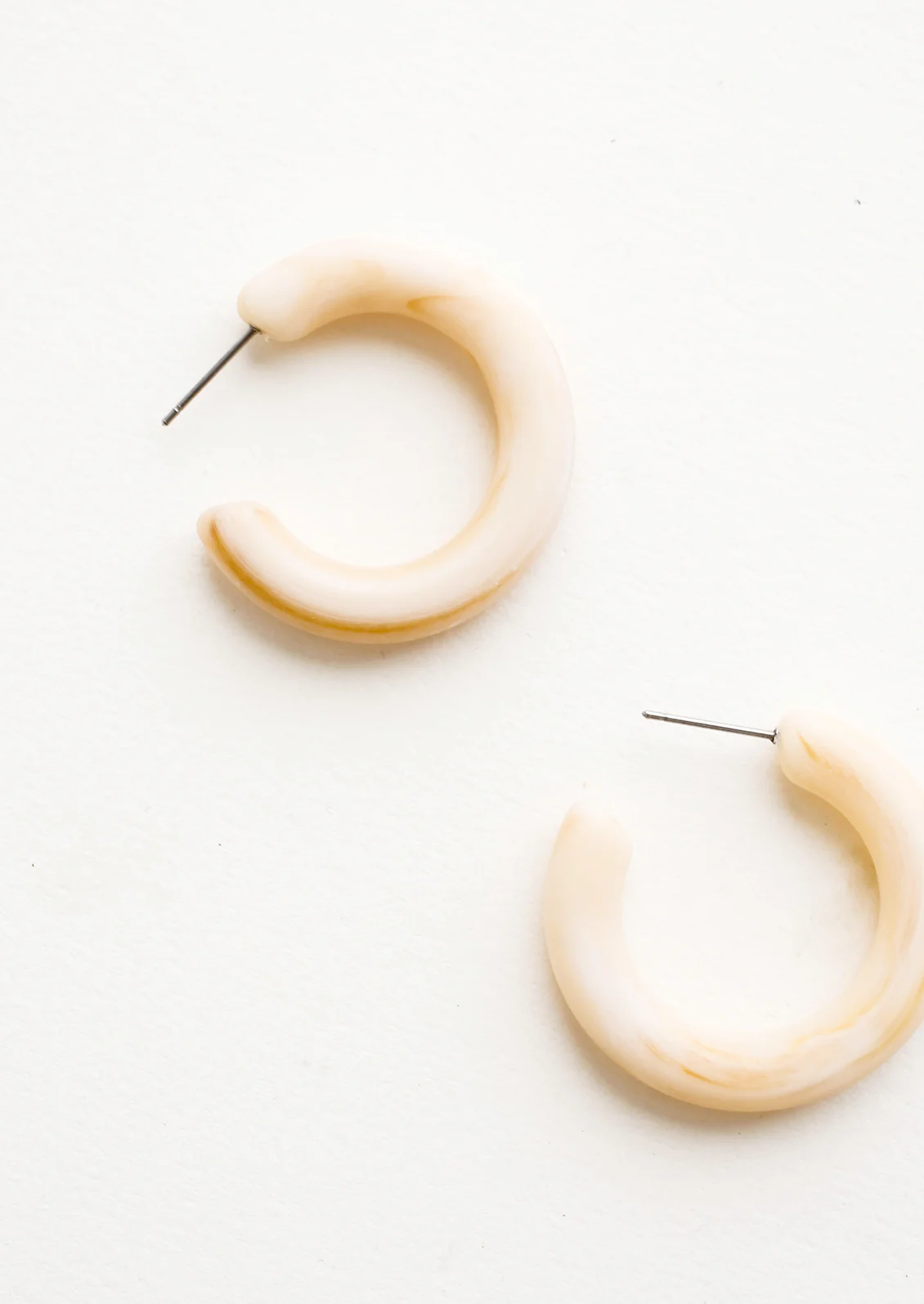Matte Resin Hoop Earrings - Image 3