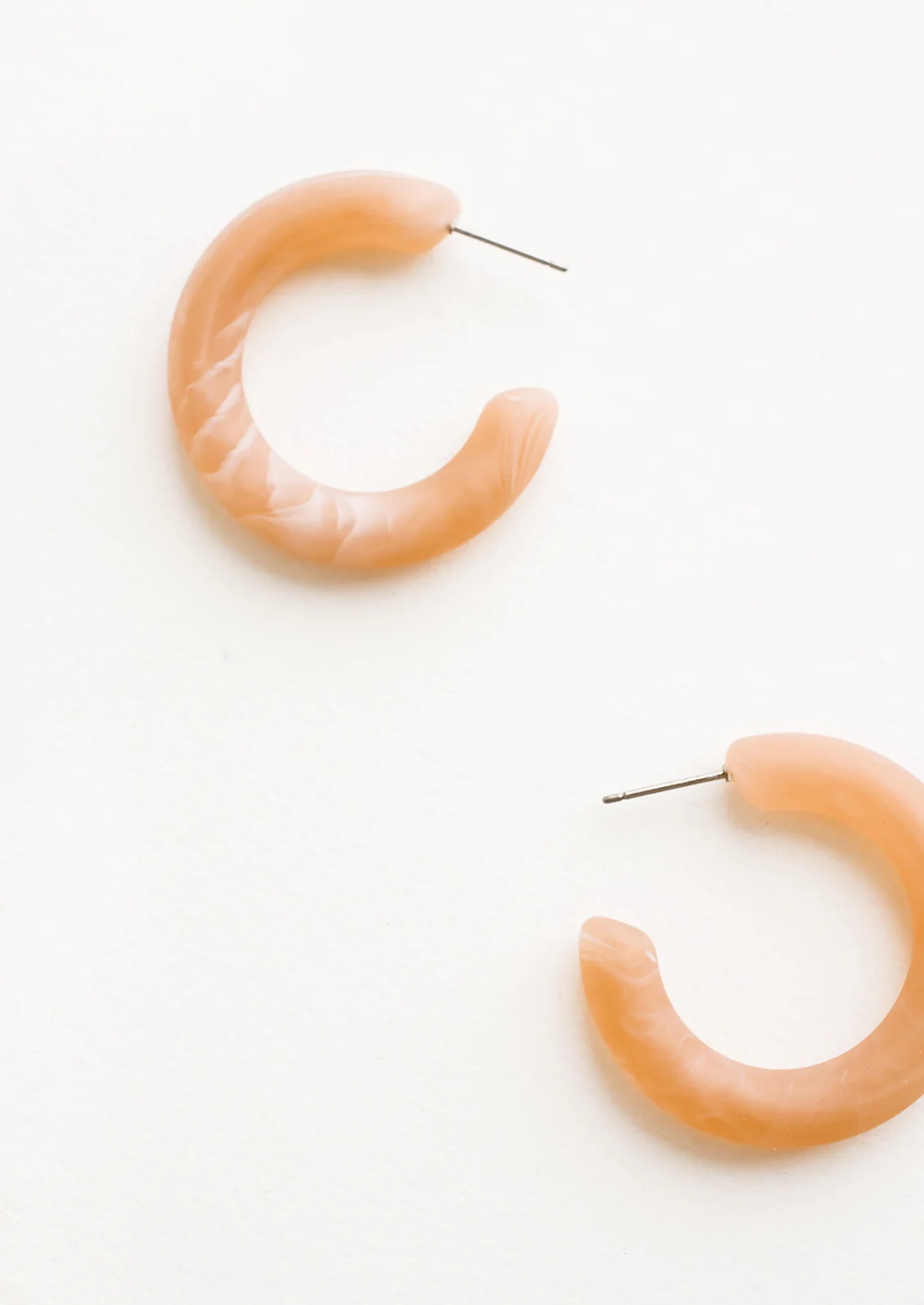 Matte Resin Hoop Earrings - Image 4