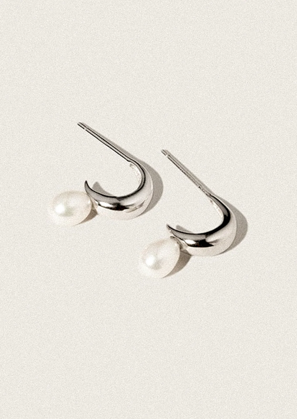 Mini Pearl Hoop Earrings