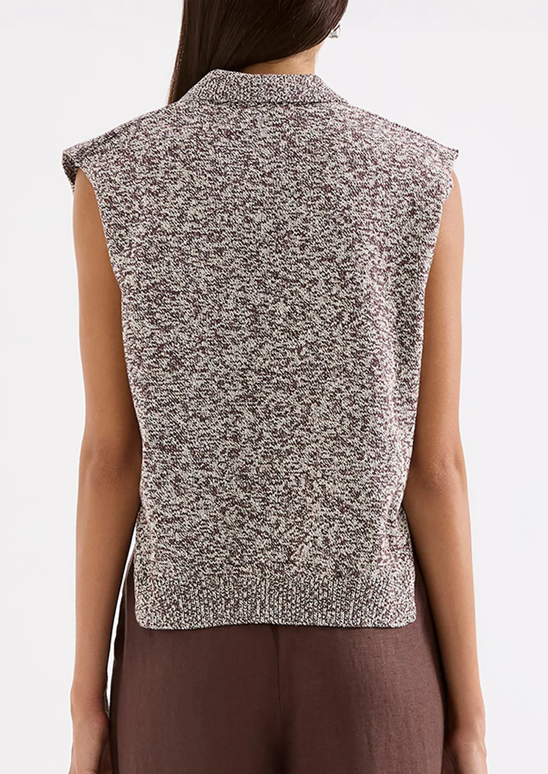 Mio Collared Knit Vest - Image 4