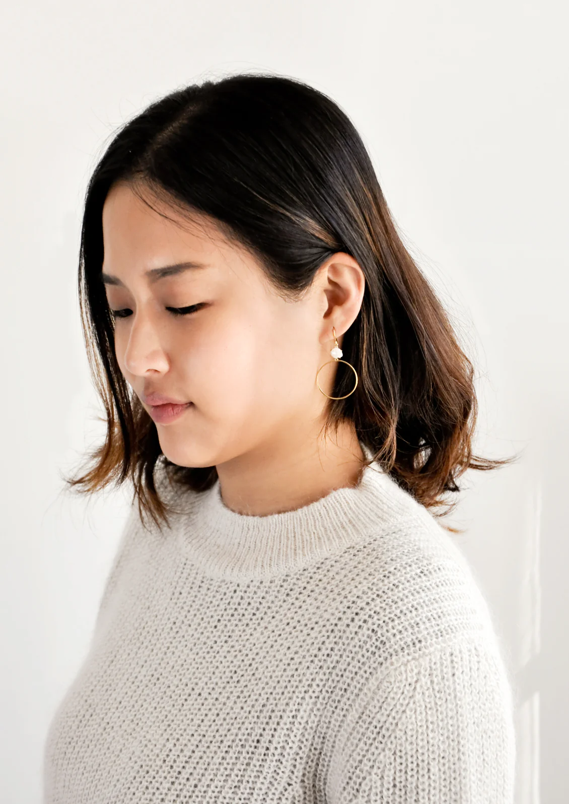 Moon Circle Earrings - Image 3