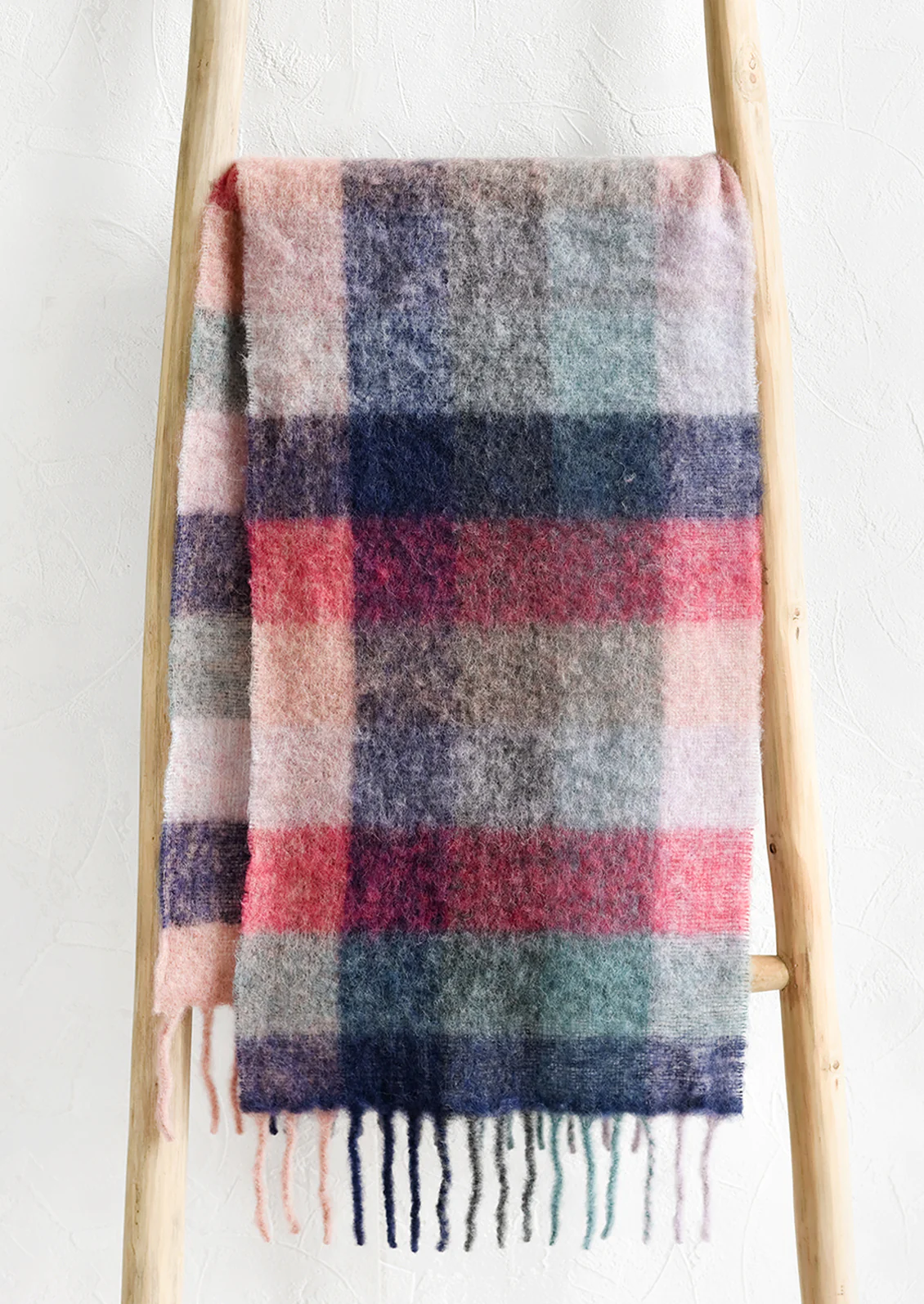 Mottled Madras Alpaca Scarf