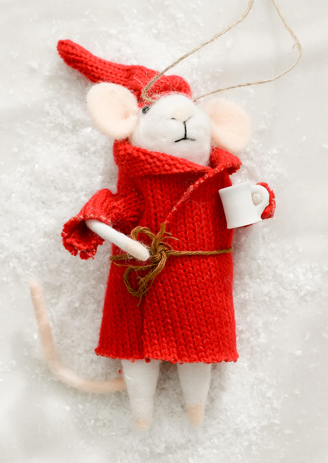 Cozy Robe Mouse Ornament